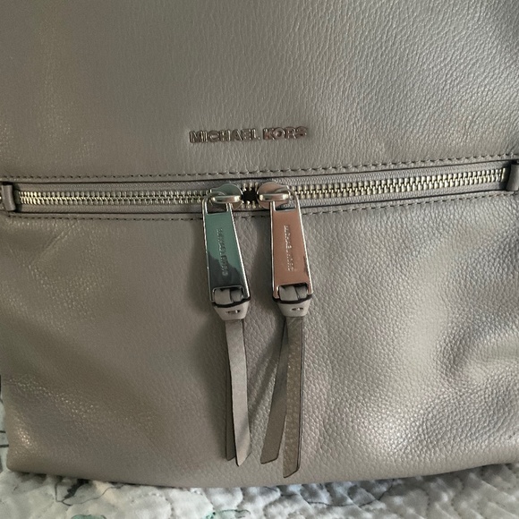 Michael Kors gray leather backpack - Picture 8 of 10